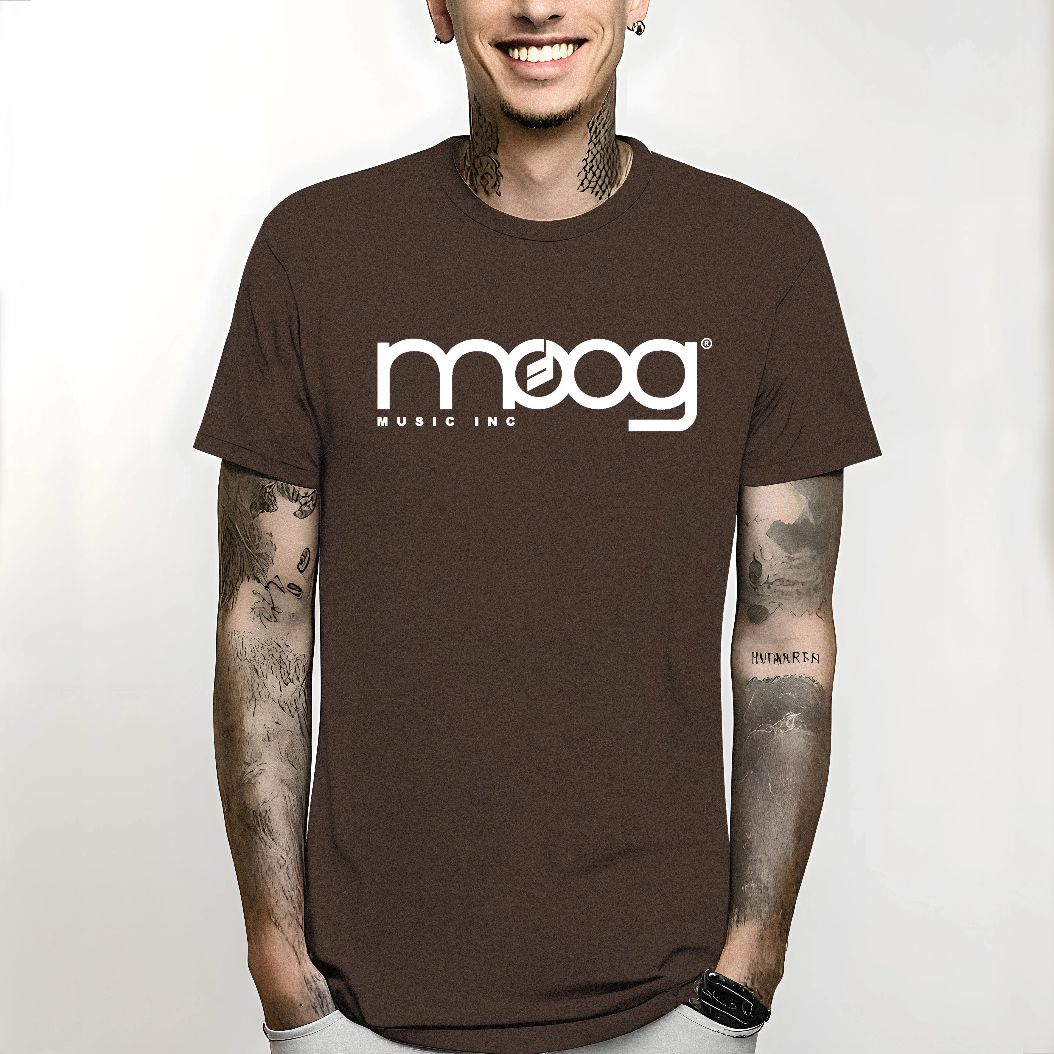 T Shirt Est Top TeesFashion Style Men Tee100% Cotton Classic Te 2024 New Moog Tshirt Synth Music Inc Minimoog Analog Fashion
